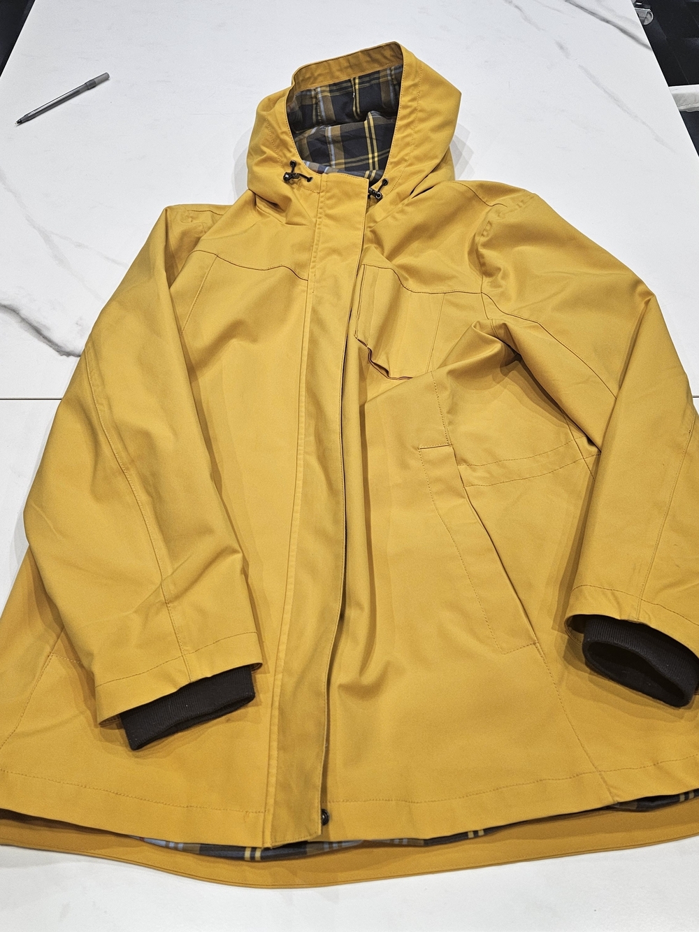 Pendleton Mustard Yellow Hooded Rain Jacket